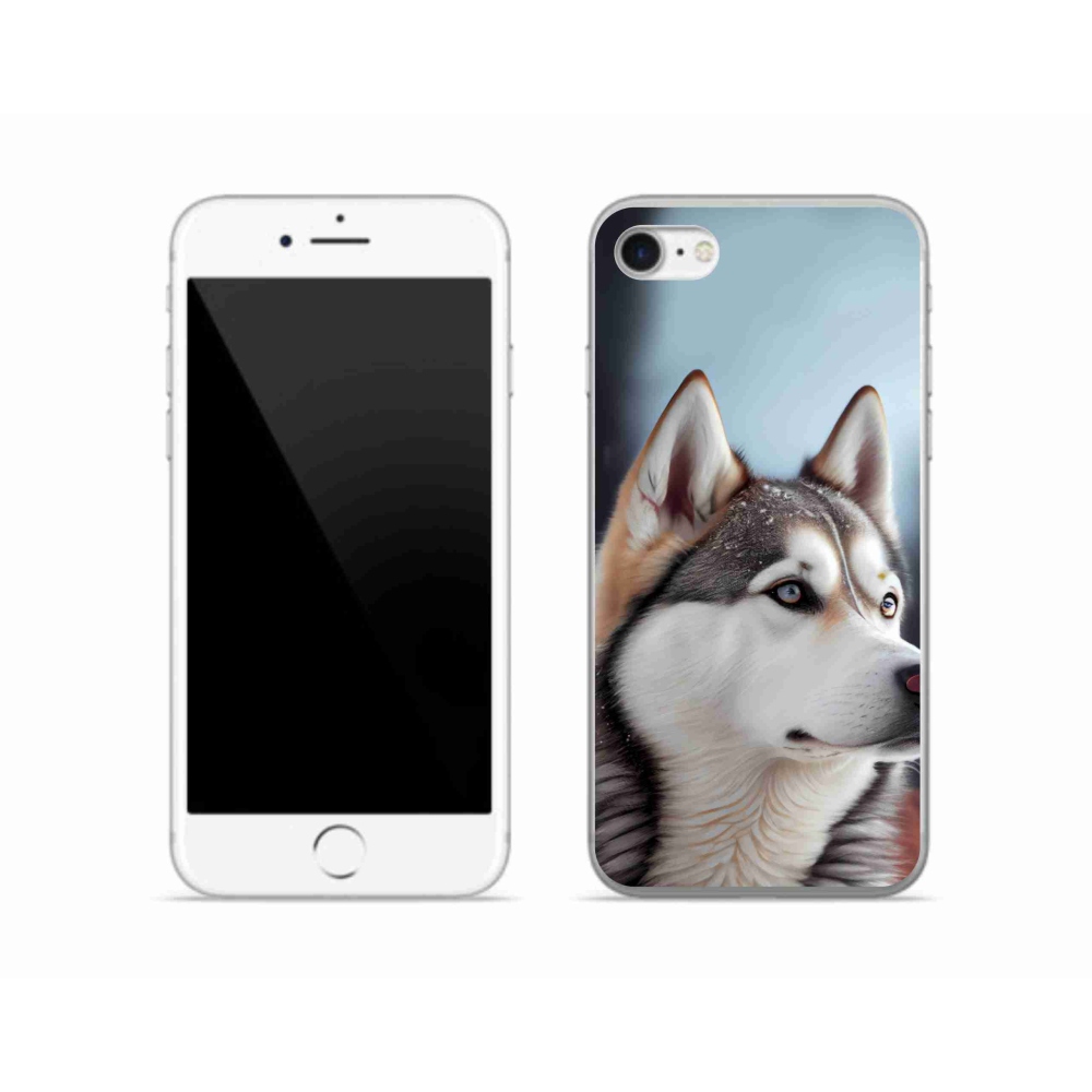 Gélový kryt mmCase na iPhone SE (2022) - sibírsky husky