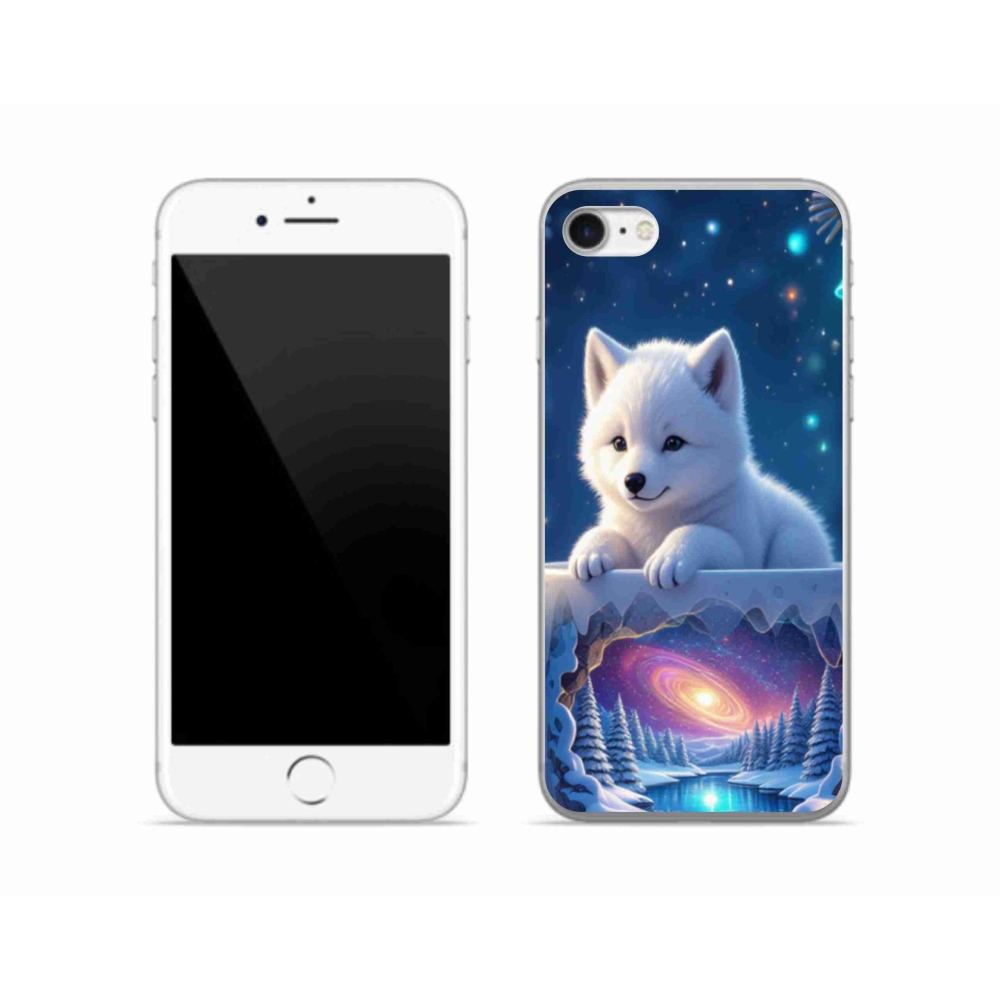 Gélový kryt mmCase na iPhone SE (2022) - vianočné šteňa