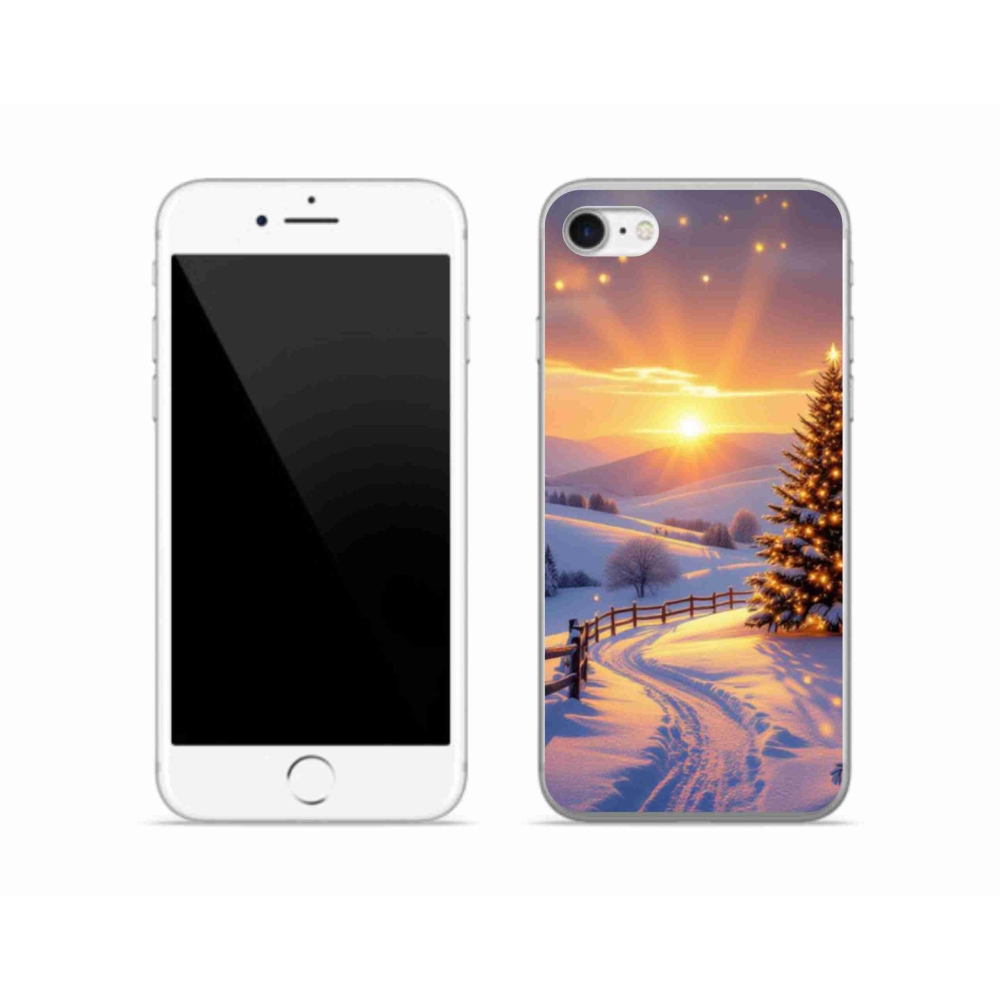 Gélový kryt mmCase na iPhone SE (2022) - zimná krajina