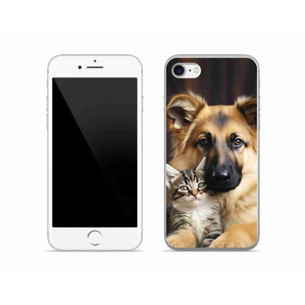 Gélový kryt mmCase na iPhone SE (2022) - zvieracie priateľstvo