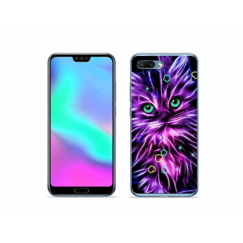 Gélový kryt mmCase na mobil Honor 10 - abstraktná mačka