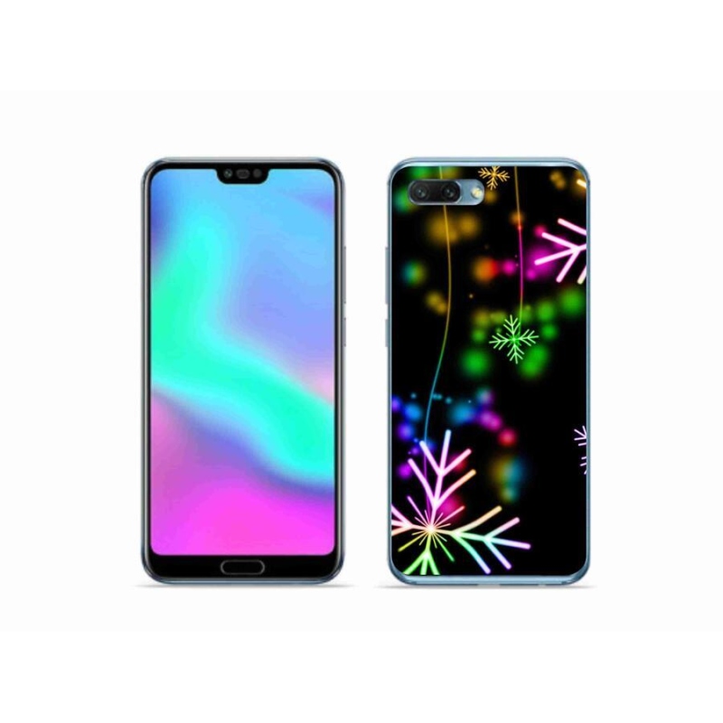 Gélový kryt mmCase na mobil Honor 10 - farebné vločky