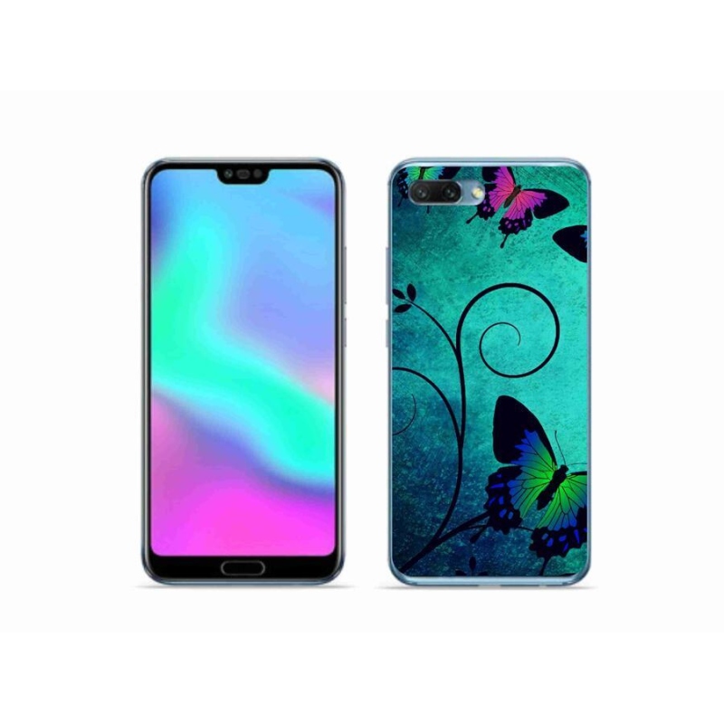 Gélový kryt mmCase na mobil Honor 10 - farební motýle