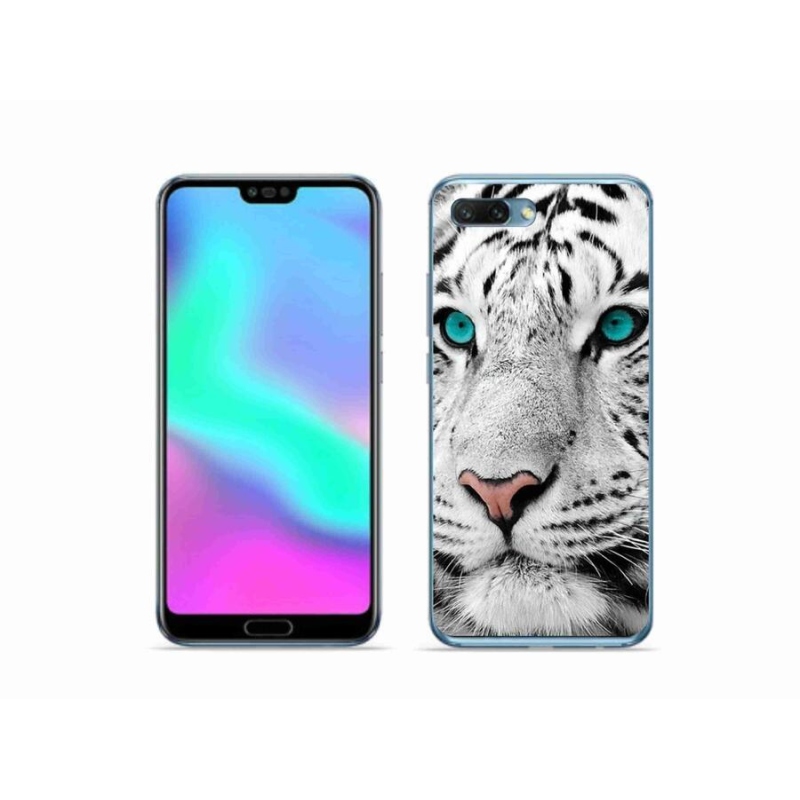 Gélový kryt mmCase na mobil Honor 10 - biely tiger