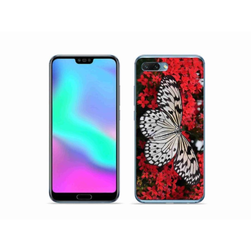 Gélový kryt mmCase na mobil Honor 10 - čiernobiely motýľ 1