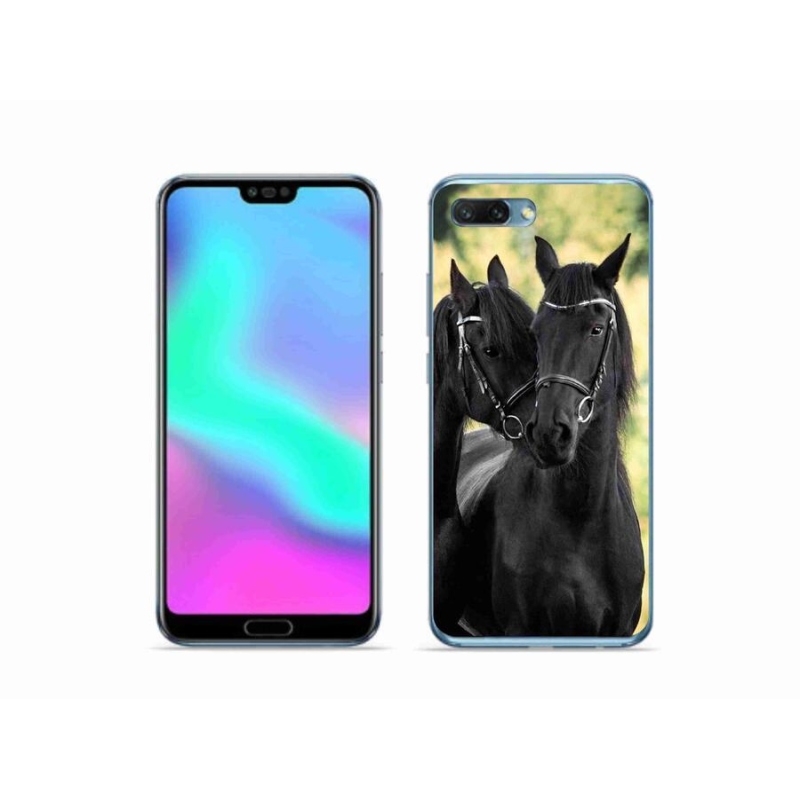 Gélový kryt mmCase na mobil Honor 10 - dva čierne kone