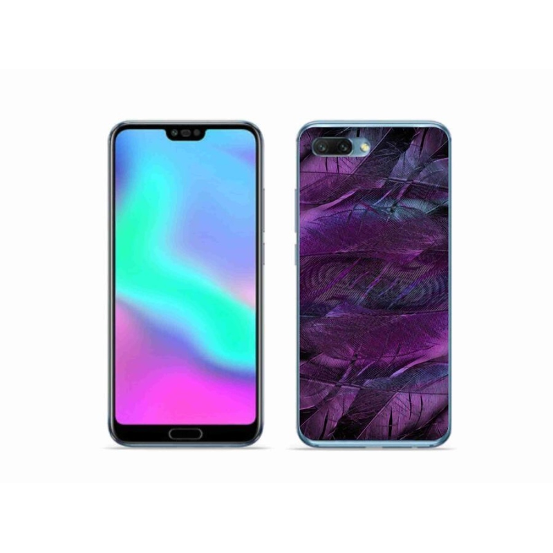 Gélový kryt mmCase na mobil Honor 10 - fialová pierka