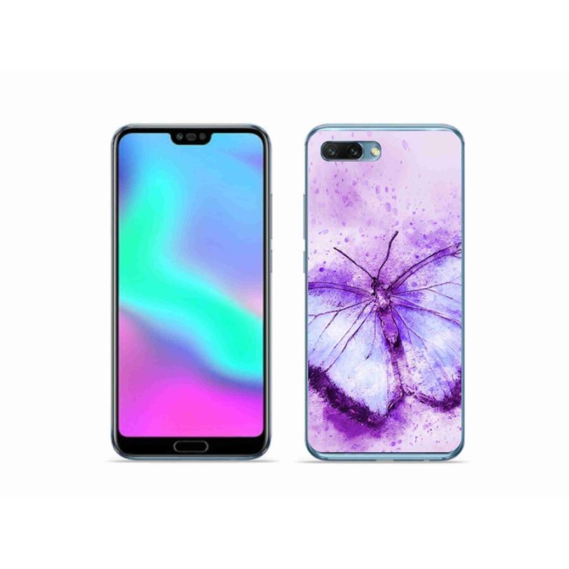 Gélový kryt mmCase na mobil Honor 10 - fialový motýľ