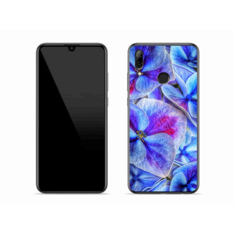 Gélový kryt mmCase na mobil Honor 10 Lite - modré kvety 1