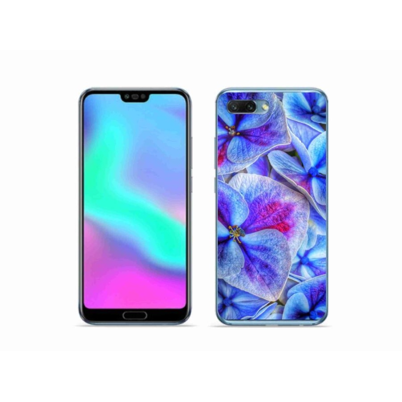 Gélový kryt mmCase na mobil Honor 10 - modré kvety 1