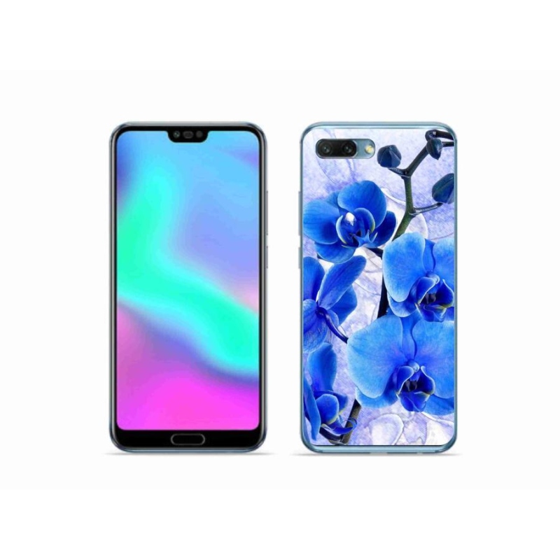 Gélový kryt mmCase na mobil Honor 10 - modré kvety