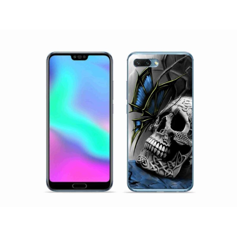 Gélový kryt mmCase na mobil Honor 10 - motýľ a lebka