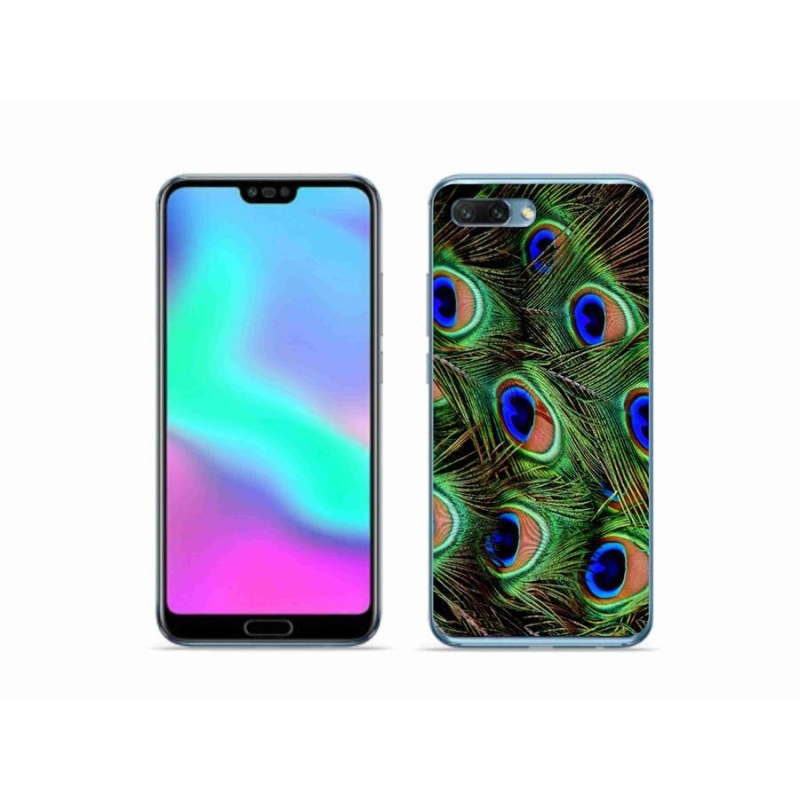 Gélový kryt mmCase na mobil Honor 10 - pávie perie