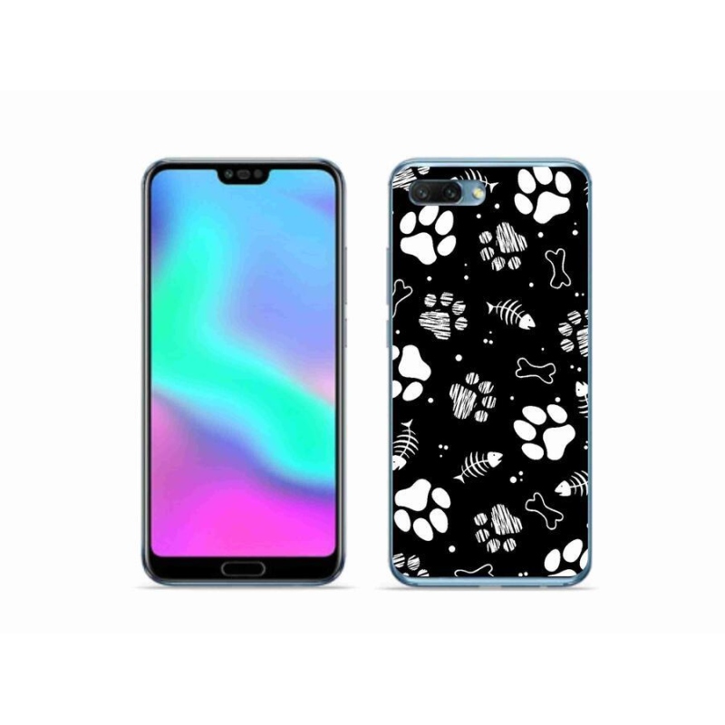 Gélový kryt mmCase na mobil Honor 10 - psie labky