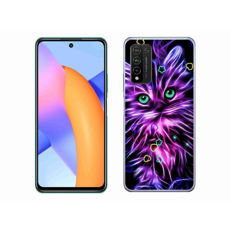 Gélový kryt mmCase na mobil Honor 10X Lite - abstraktná mačka