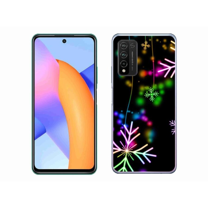 Gélový kryt mmCase na mobil Honor 10X Lite - farebné vločky