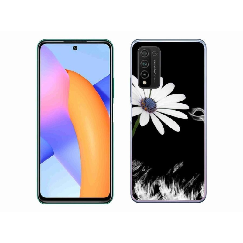 Gélový kryt mmCase na mobil Honor 10X Lite - biela kvetina