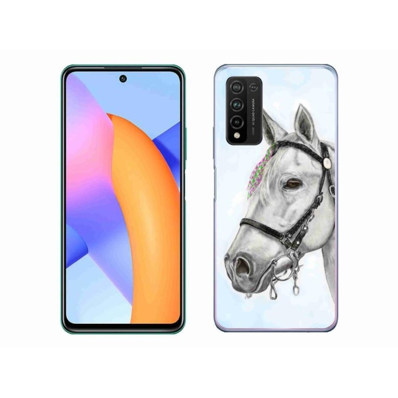 Gélový kryt mmCase na mobil Honor 10X Lite - biely kôň 1