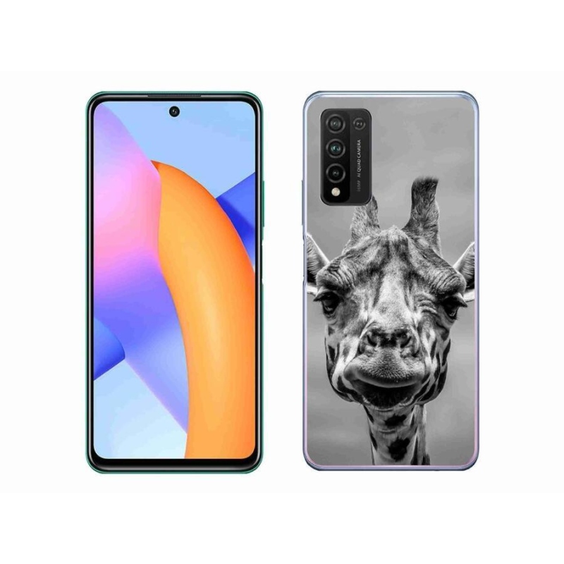 Gélový kryt mmCase na mobil Honor 10X Lite - čiernobiela žirafa