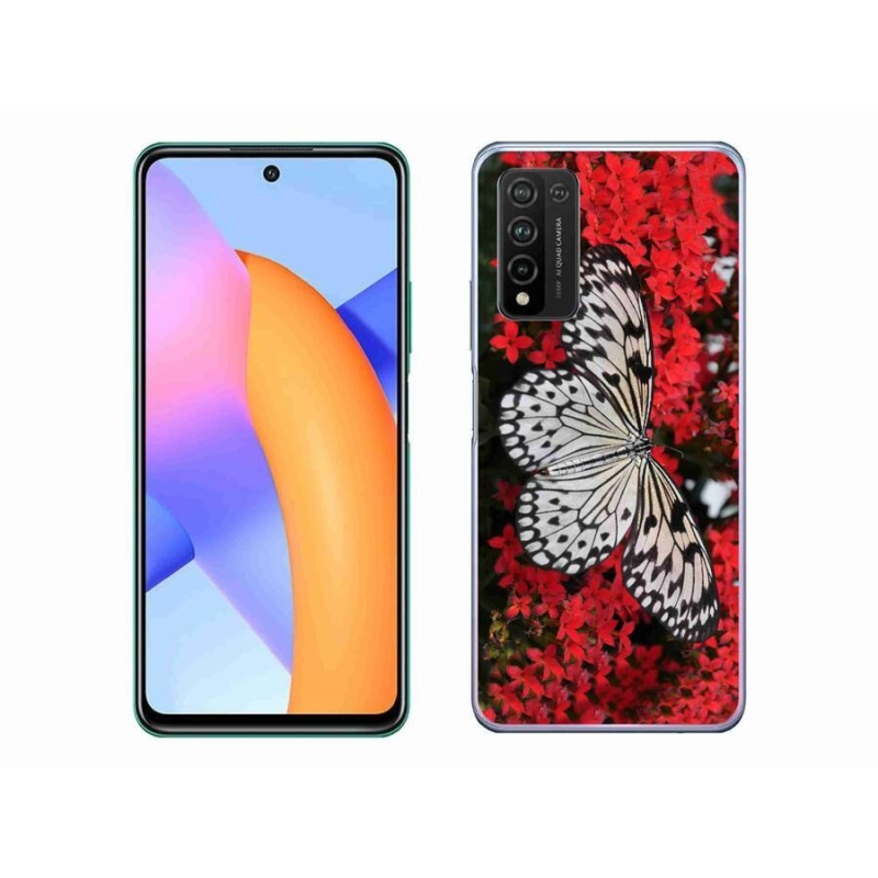 Gélový kryt mmCase na mobil Honor 10X Lite - čiernobiely motýľ 1