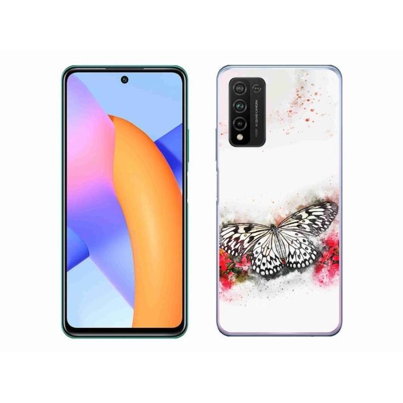 Gélový kryt mmCase na mobil Honor 10X Lite - čiernobiely motýľ