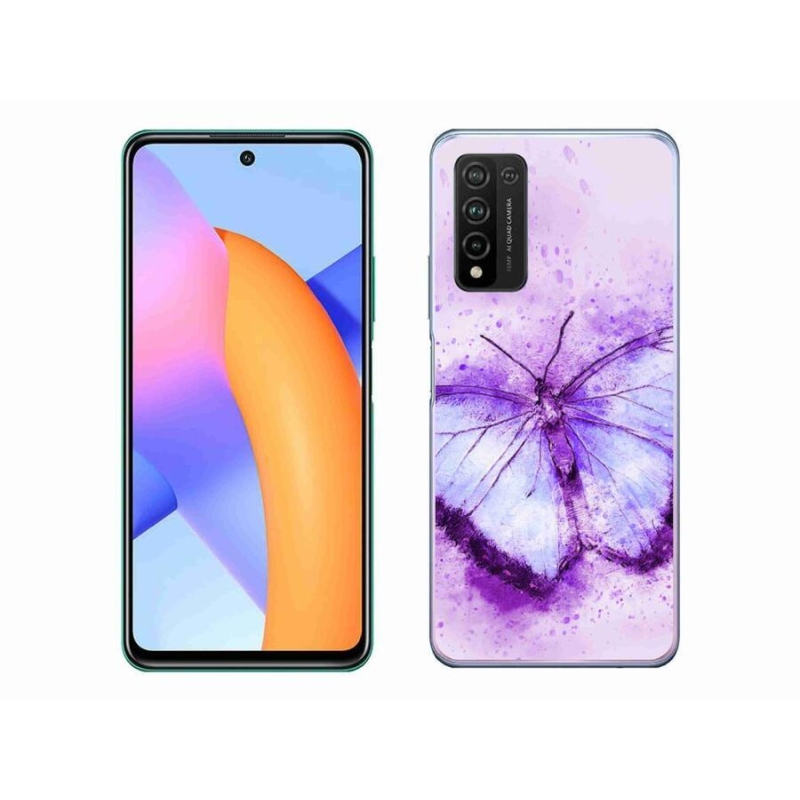 Gélový kryt mmCase na mobil Honor 10X Lite - fialový motýľ