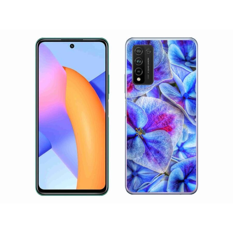 Gélový kryt mmCase na mobil Honor 10X Lite - modré kvety 1