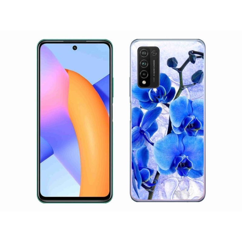 Gélový kryt mmCase na mobil Honor 10X Lite - modré kvety