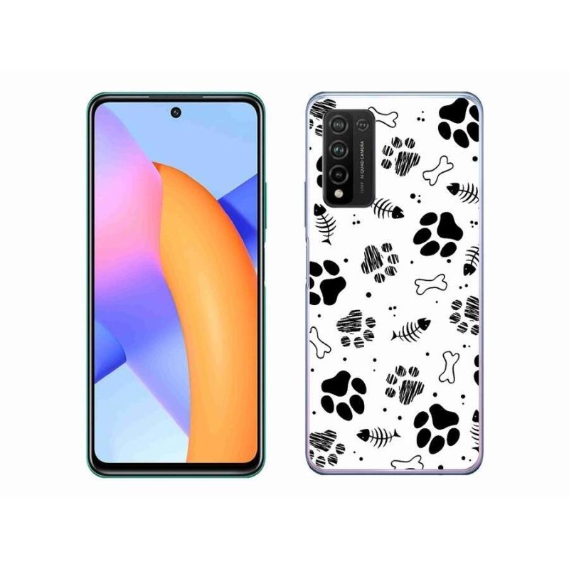 Gélový kryt mmCase na mobil Honor 10X Lite - psie labky 1