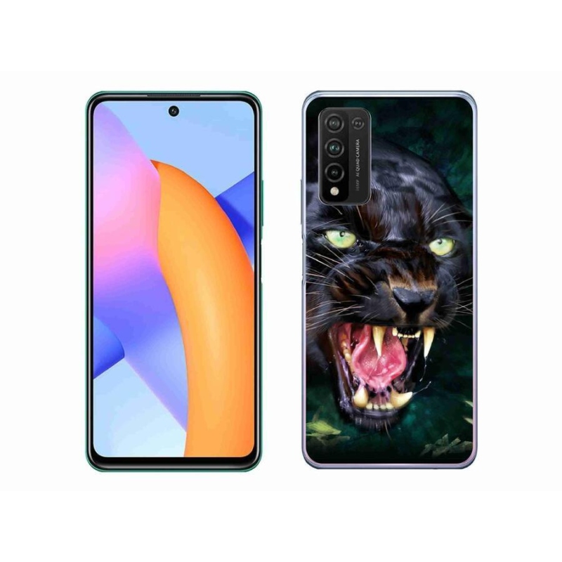 Gélový kryt mmCase na mobil Honor 10X Lite - rozzúrený čierny panter