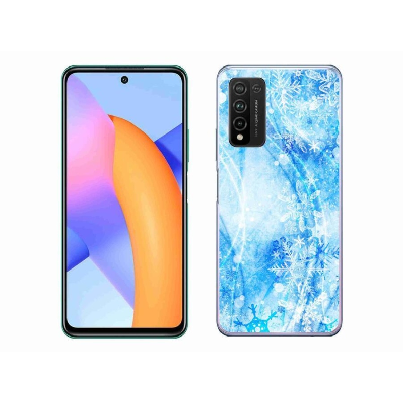 Gélový kryt mmCase na mobil Honor 10X Lite - snehové vločky