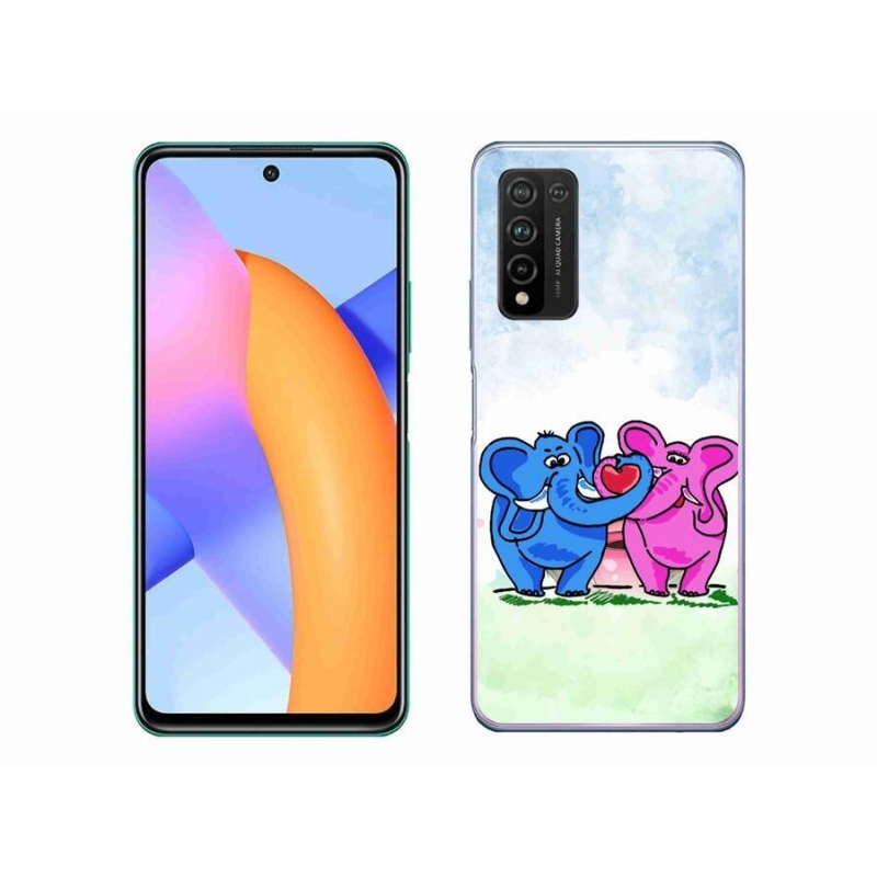 Gélový kryt mmCase na mobil Honor 10X Lite - zamilovaní slony