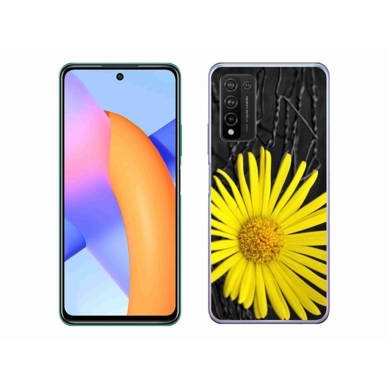 Gélový kryt mmCase na mobil Honor 10X Lite - žltý kvet