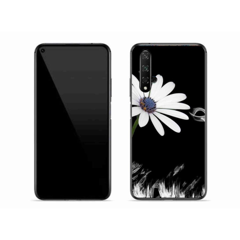 Gélový kryt mmCase na mobil Honor 20 - biela kvetina