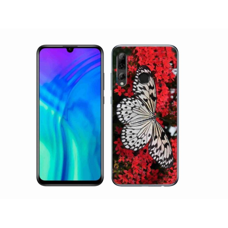 Gélový kryt mmCase na mobil Honor 20 Lite - čiernobiely motýľ 1