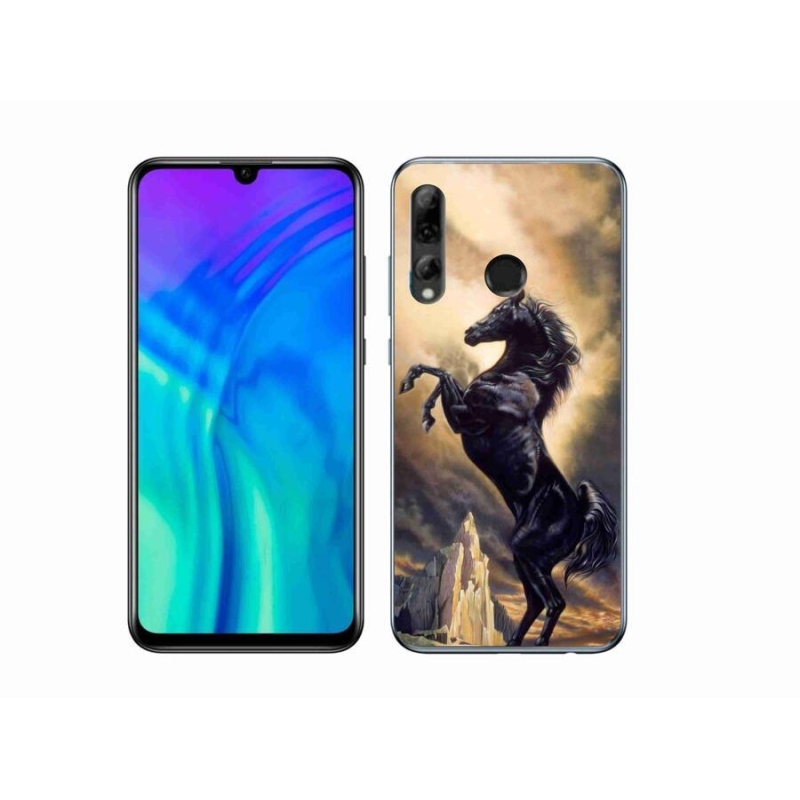 Gélový kryt mmCase na mobil Honor 20 Lite - čierny kreslený kôň