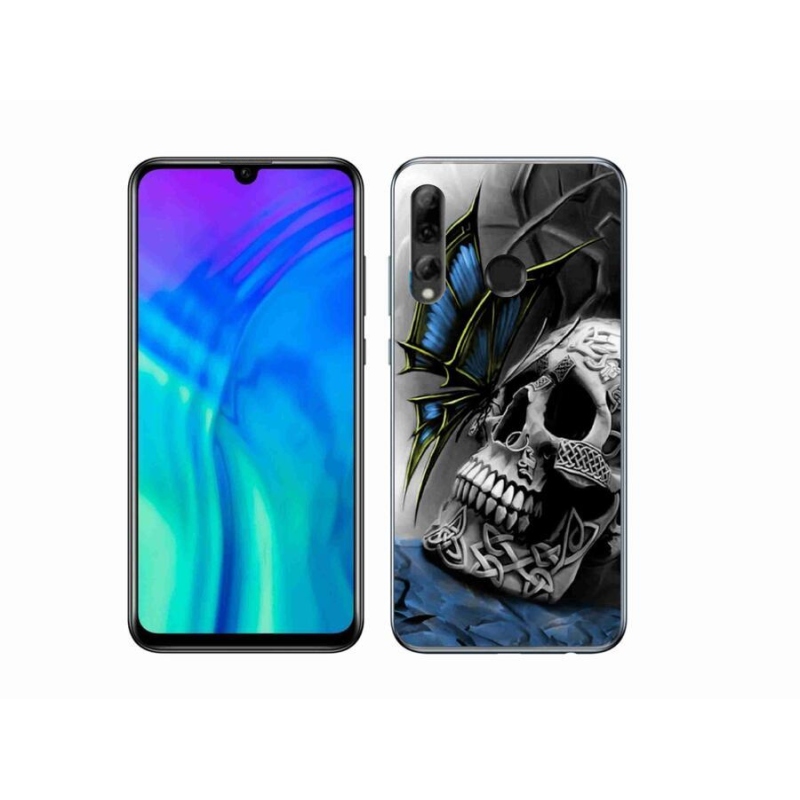 Gélový kryt mmCase na mobil Honor 20 Lite - motýľ a lebka