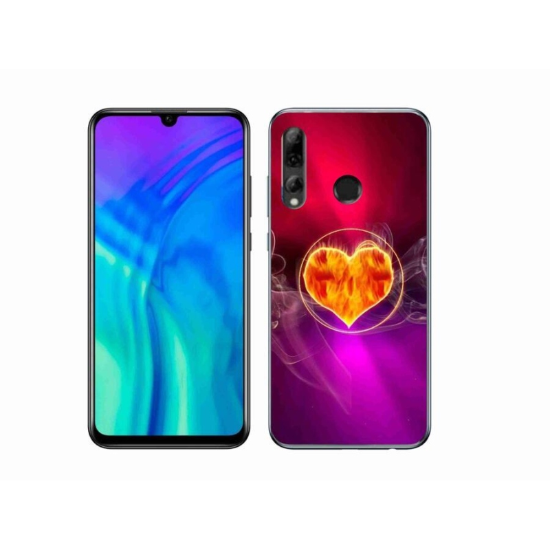 Gélový kryt mmCase na mobil Honor 20 Lite - ohnivé srdce