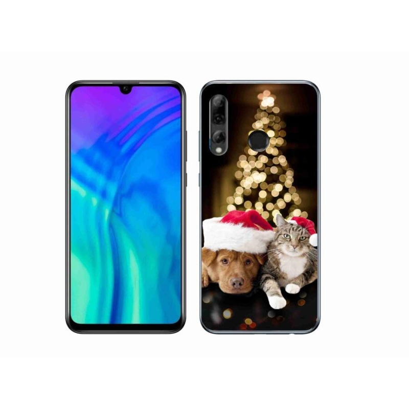 Gélový kryt mmCase na mobil Honor 20 Lite - vianočný pes a mačka