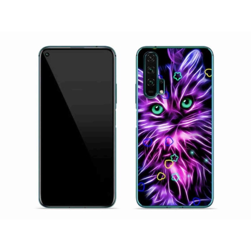 Gélový kryt mmCase na mobil Honor 20 Pro - abstraktná mačka