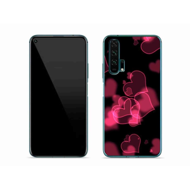 Gélový kryt mmCase na mobil Honor 20 Pro - červené srdiečka