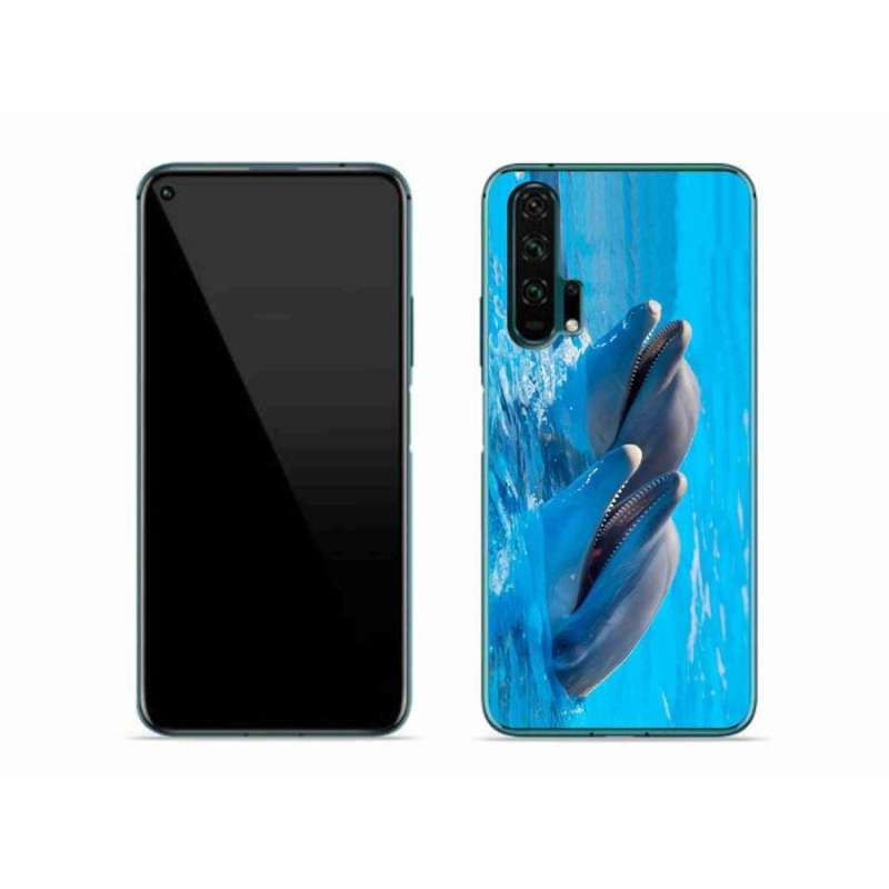 Gélový kryt mmCase na mobil Honor 20 Pro - delfíny