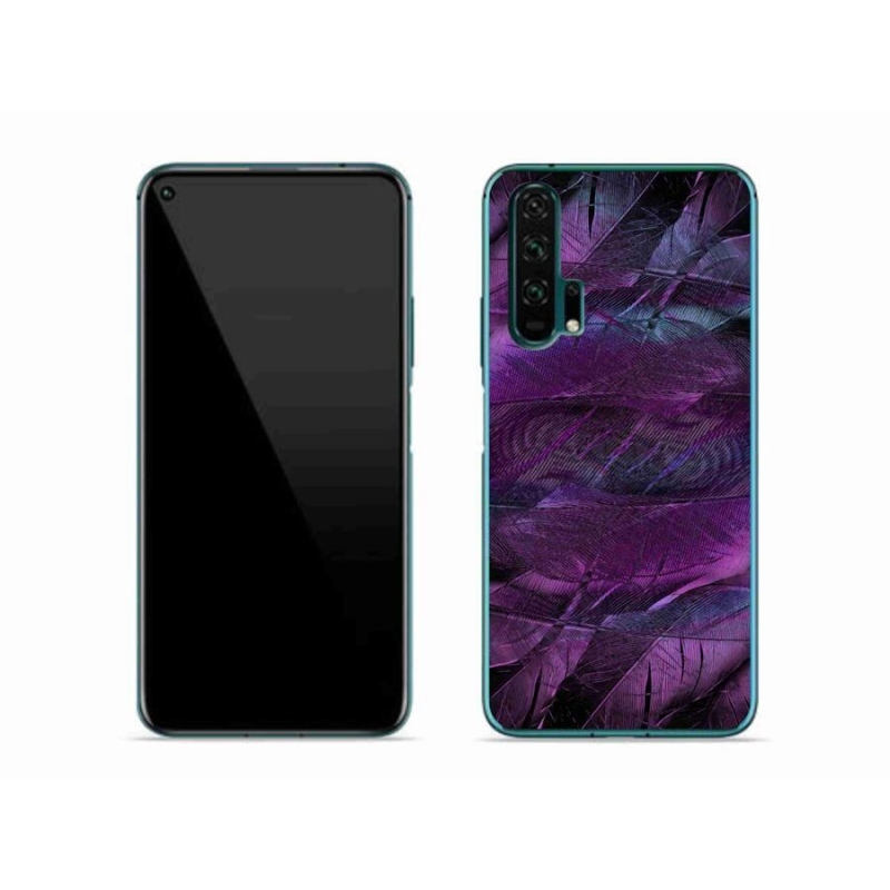 Gélový kryt mmCase na mobil Honor 20 Pro - fialová pierka