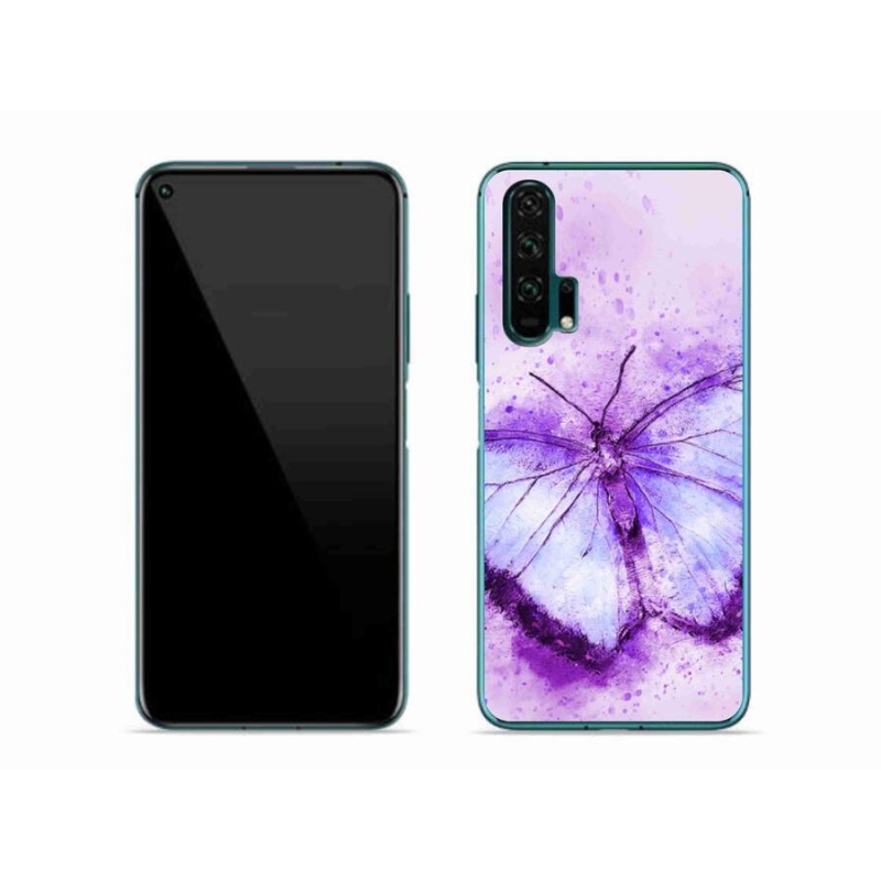 Gélový kryt mmCase na mobil Honor 20 Pro - fialový motýľ