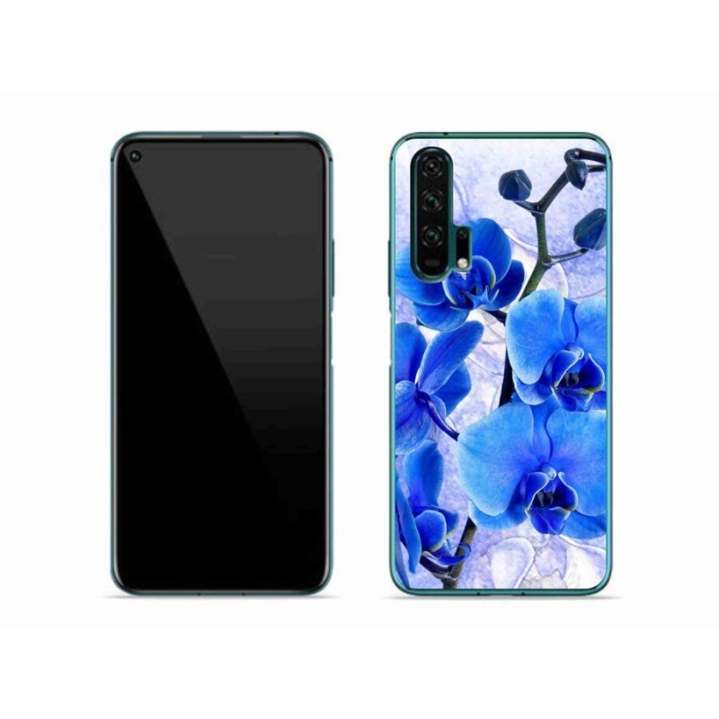 Gélový kryt mmCase na mobil Honor 20 Pro - modré kvety