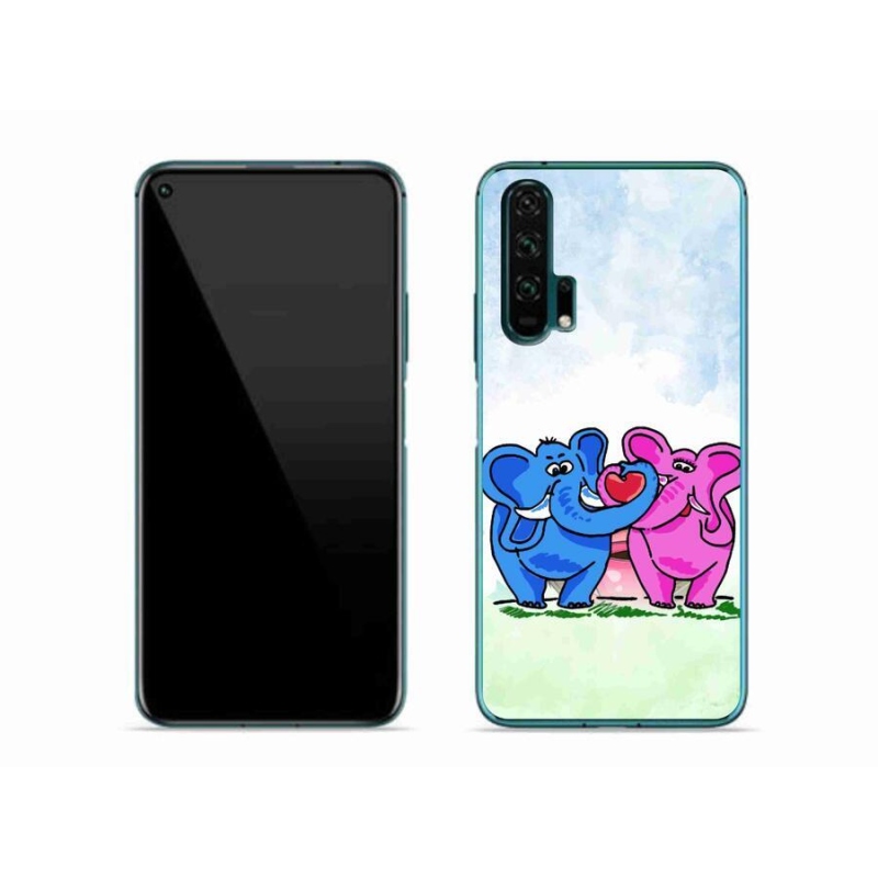 Gélový kryt mmCase na mobil Honor 20 Pro - zamilovaní slony