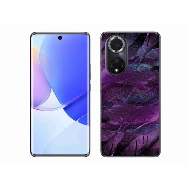 Gélový kryt mmCase na mobil Honor 50 - fialové pierka