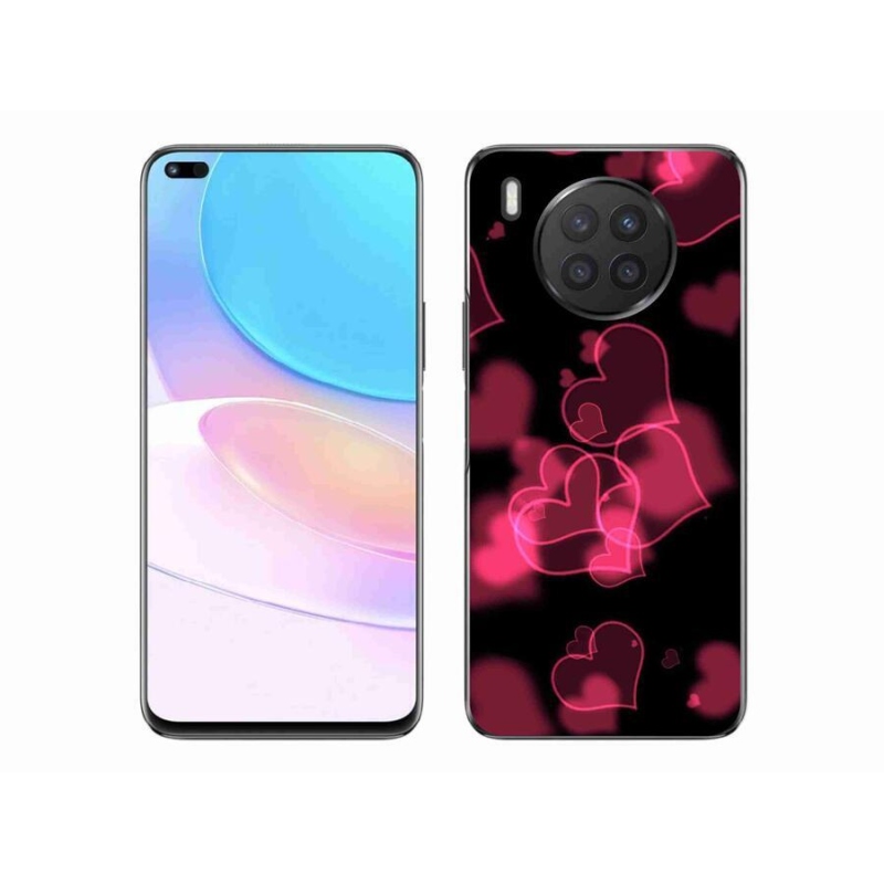 Gélový kryt mmCase na mobil Honor 50 Lite - červená srdiečka