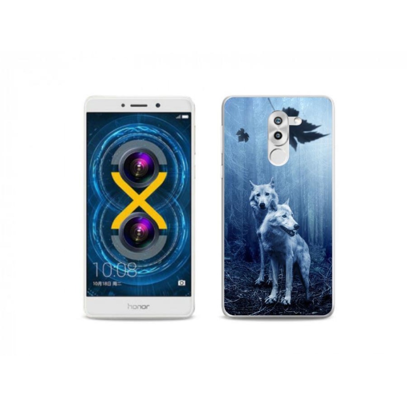 Gélový kryt mmCase na mobil Honor 6X - vlci v lese