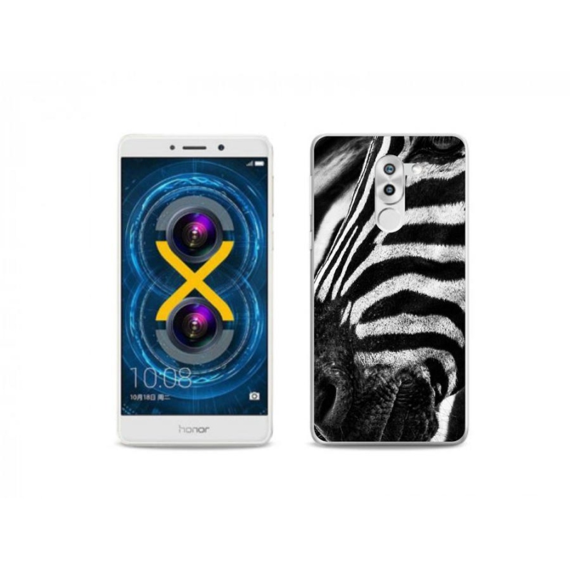 Gélový kryt mmCase na mobil Honor 6X - zebra